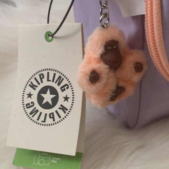 KIPLING New Kichirou Insulated Lunch Bag in Endless Lilac/Coral - Picture 2 of 6